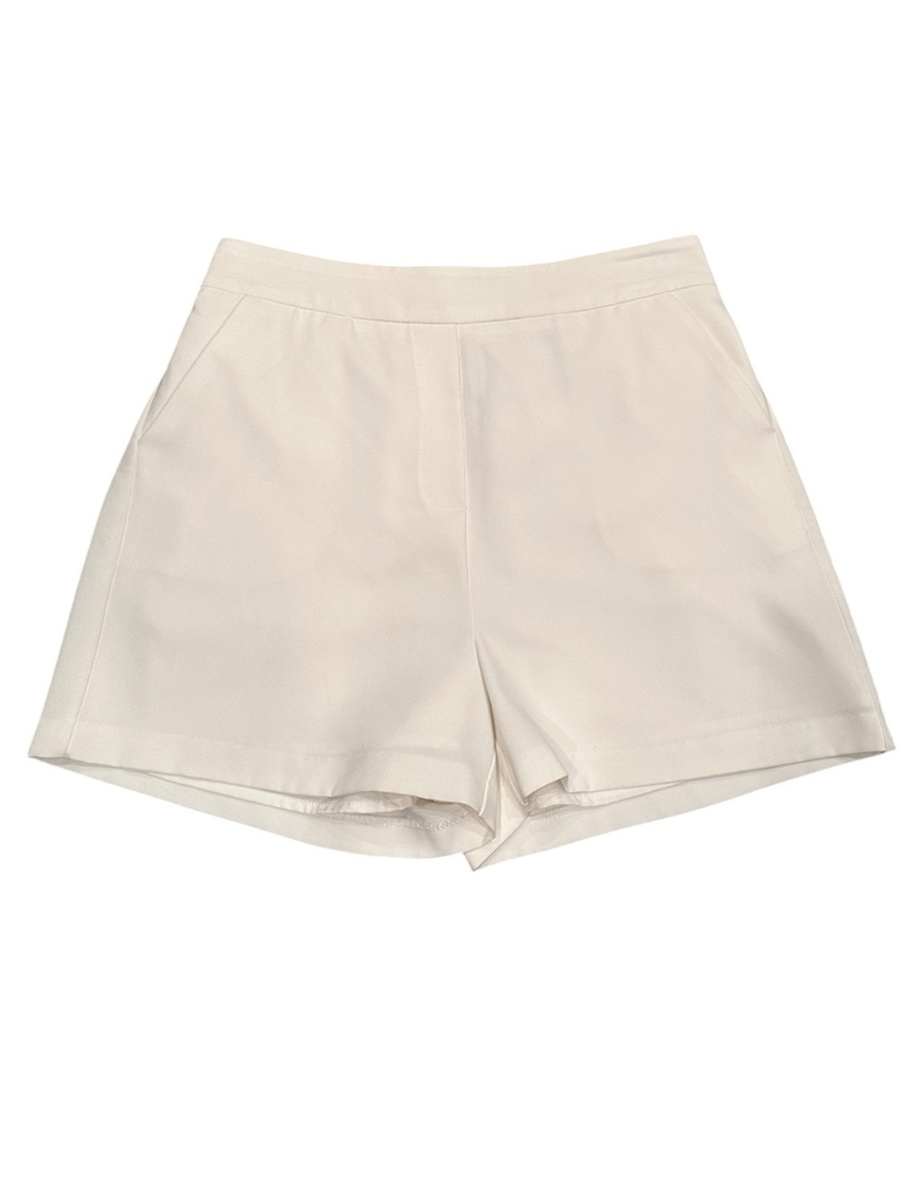 Skies Are Blue White Pull On  Tailored Shorts Pockets Sz M Summer Clean Girl